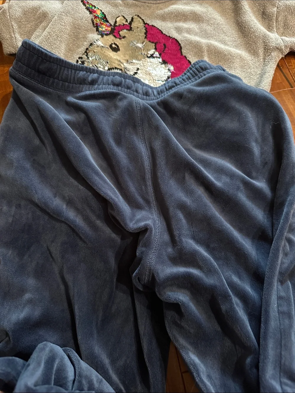 OshKosh Unicorn Flip Sequin Sweatshirt Wonder Nation Velour Pants 10